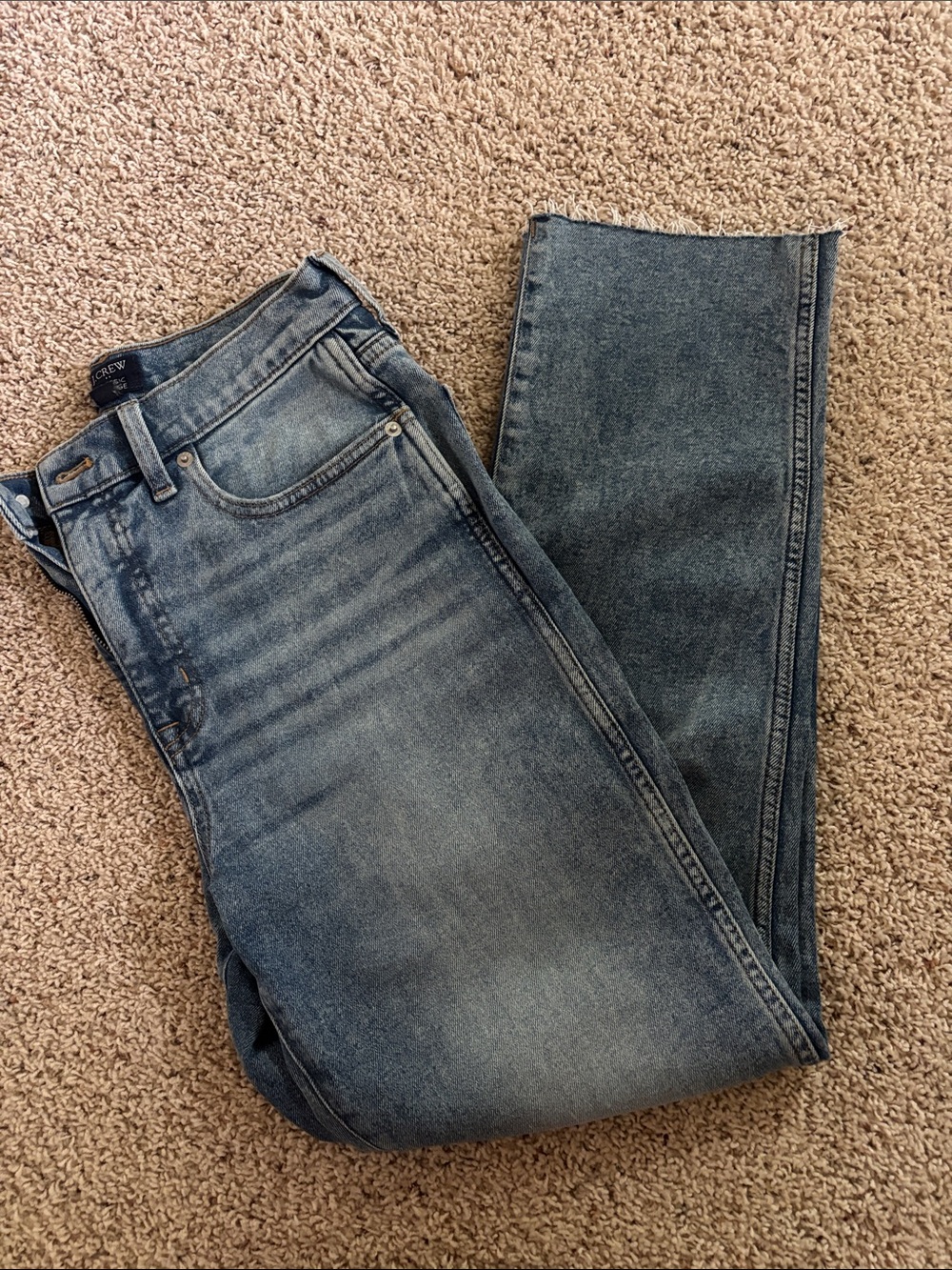 J. Crew Straight-Leg Jeans in Faded Blue Wash